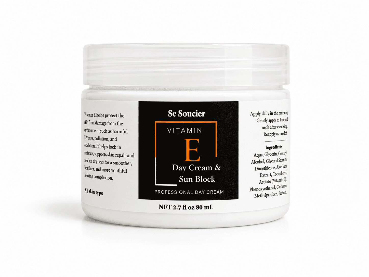 VITAMIN E Day Cream & Sun Block, front view